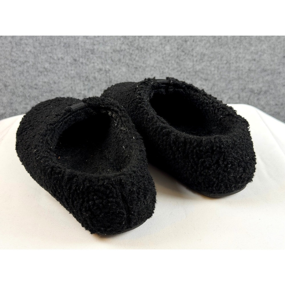 Bombas Sunday Slippers Black Sherpa Fleece Slip On Mule Shoes Womens 7 Mens 5.5 - Picture 3 of 6